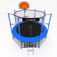 Батут с баскетбольным кольцом I-JUMP BASKET 8ft синий